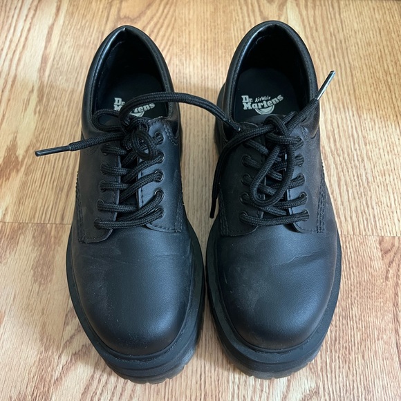 Dr. Martens Black Vegan Leather Oxfords - Picture 1 of 6